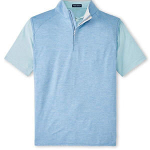 Peter Millar Pullover Vest L Channel Blue 1/4 Zip Stealth NWT MSRP $125